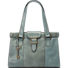 Fossil Vintage Revival East West Satchel Handbag Smokey Blue Rrp Â£189