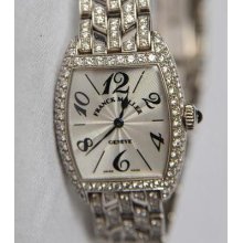 Franck Muller Ladies 2251 Mcdiamond+18k White Gold Watch Ed Cintree Curvex