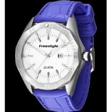 Freestyle Womens Avalon Analog Stainless Watch - Purple Leather Strap - White Dial - 101802