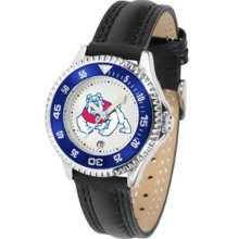 Fresno State Bulldogs FSU Womens Leather Wrist Watch