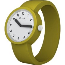 Fullspot O Clock Unisex Quartz Watch With White Dial Analogue Display And Green Silicone Bracelet Ocnw11-L