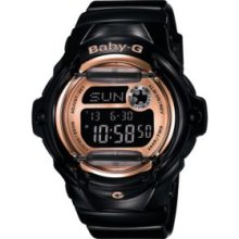 G-Shock Black Black Jelly with Rose Gold Face Baby G