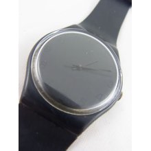 Gb105 Swatch 1985 Blackout Authentic Classic All Black