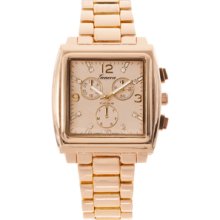 Geneva Platinum Women's Gold-tone CZ Accented Analog