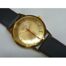 Genuine Gents Hmt Sona Super Flat Gold Plated 17 Jewels Winding Wrist Watch