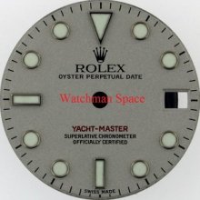 Genuine Midsize's Rolex 168622 Yacht-master Platinum Silver Dial Lk D43