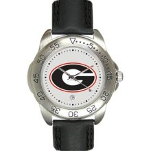 Georgia Bulldogs Men's Gameday Watch With Leather Band