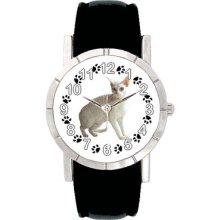 German Rex Cat Mens Womens Water Resistant Genuine Leather Wrist Watch Sa2524