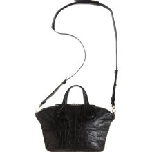 Givenchy Croc-stamped Mini Nightingale Crossbody Bag - Black