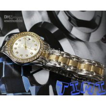 Gold &amp; Sliver Auto Mechanical Fashion Wristwatch Waterproof