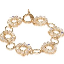 Gold Crystal Bracelet - Custom Lengths Available at No Extra Charge