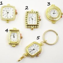 Gold Rhinestone Watch Face Add-on For Lanyards-several Choices