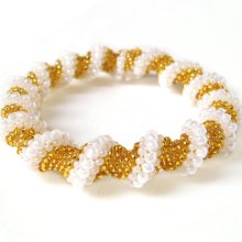 Gold Spiral Bracelet, Twisted Bead Rope Bracelet, Seed Bead Jewellery, Bead Woven Jewelry, Under 50 Gold Spiral Bracelet, Twisted Bead Rope Bracelet, Seed Bead Jewellery, Bead Woven Jewelry, Under 50