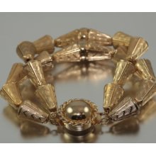 Gold tone Double Strand Bracelet