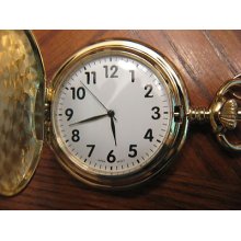 Gold Toned Pocket Watch With Japan Movement