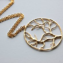 Gold Tree of Life Necklace, pendant, wedding jewelry, mother, wife, sister, daughter, bridesmaid gift, birthday, fall fashion