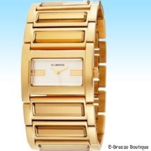 Gorgeous K&bros Women's Gold-tone Rectangular Watch 9163-3