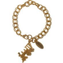 Grand Central Goldtone Locomotive Charm Bracelet