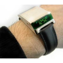 Green Led Drivers Watch 70s Vintage Style Retro Digital Authentic Gift Set