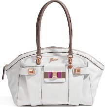 GUESS Isia Large Dome Satchel, WHITE MULTI