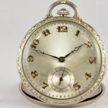 Hamilton 14kt gold pocket watch - art deco - 1930s 17 jewel model 916