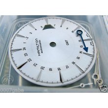 Hamilton Rare Off White Watch Dial Gmt With Hands 35 Mm Mint Mvt F03.11a 6h Nic