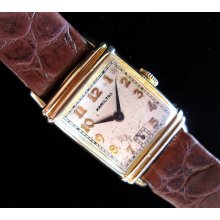 Hamilton Watch - 14kt Gold Filled with Solid Gold Markers