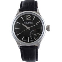 Haurex Italy 6A341un1 Mens Elegant Grand Class Black Dial Watch