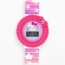 Hello Kitty Pink Simulated Crystal Digital Watch - Juniors