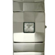 Henley Glamour Silver Tone Bevelled Ladies Fashion Watch H07032.1