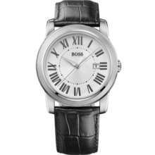 Hugo Boss Watch, Mens Black Crocodile Leather Strap 40mm 1512713