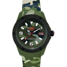 ICE Watch 'Army' Silicone Strap Watch, 48mm Green Camo