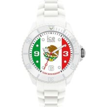 Ice-Watch Unisex Quartz Watch With Multicolour Dial Analogue Display And White Silicone Strap Wo.Mx.B.S.12