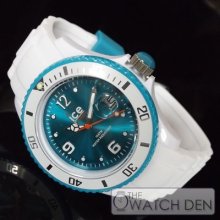 Ice-watch - Unisex White Sili Turquoise Dial Watch - Si.wt.u.s 12