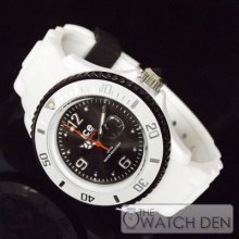 Ice-watch - Unisex White Sili Black Dial Watch - Si.wk.s.s 12