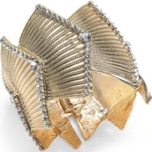 INC International Concepts Bracelet, Gold-Tone Crystal Fan Hinge Brace
