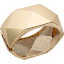 INC International Concepts Bracelet, Gold-Tone Diamond Cut Hinge Bangl