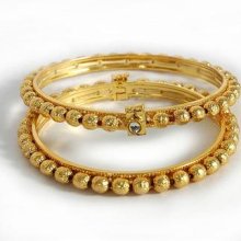 Indian Jewelry Bollywood Gold Plated Bangle Bracelet 1 Pair