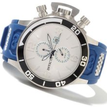 Invicta Mens Corduba Collection Large White Dial Swiss Blue Polyurethane Watch