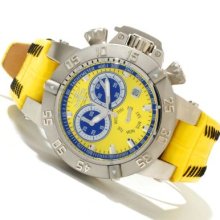 Invicta Women's Subaqua Noma III Quartz Chronograph Stainless Steel Leather Strap Watch YELLOW