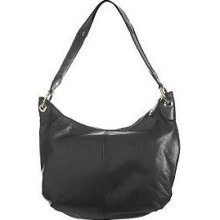 Isaac Mizrahi Live Pebble Leather Mesh Handle Hobo In Various Colors