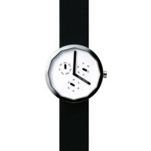 Issey Miyake Mens Twelve Stainless Watch - Black Leather Strap -