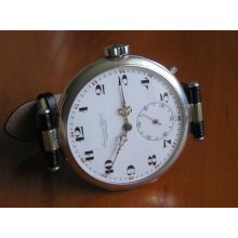 Iwc Schaffhausen Antique Original 1909 Silver Watch Probus High Grade Movement