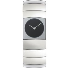 Jacob Jensen Arc Series Women's Quartz Watch With Black Dial Analogue Display And Silver Titanium Strap 581