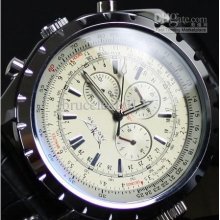 Jaragar Big Men Leather Watch Stainless Dive Mechanical Luxury Swiss
