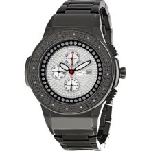 Jbw Saxon Black Ip Chrono Mens Watch 6101-c