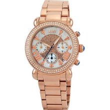 Jbw Women's Victory Watch In Rose Gold With White Dial Jb-6210-160-g