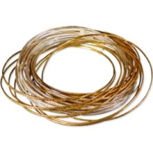 Jessica Simpson Bracelets, Two-Tone Mixed Metal Bangle Set