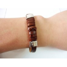 Jewelry bangle leather bracelet buckle bracelet woven bracelet men bracelet made of leather woven cuff bracelet SH-1233