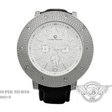 Joe Rodeo Super Techno M-9019 Mens 0.10cts Genuine Diamond Watch